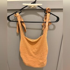 Free People Boulevard Ruched Cropped Tank Top